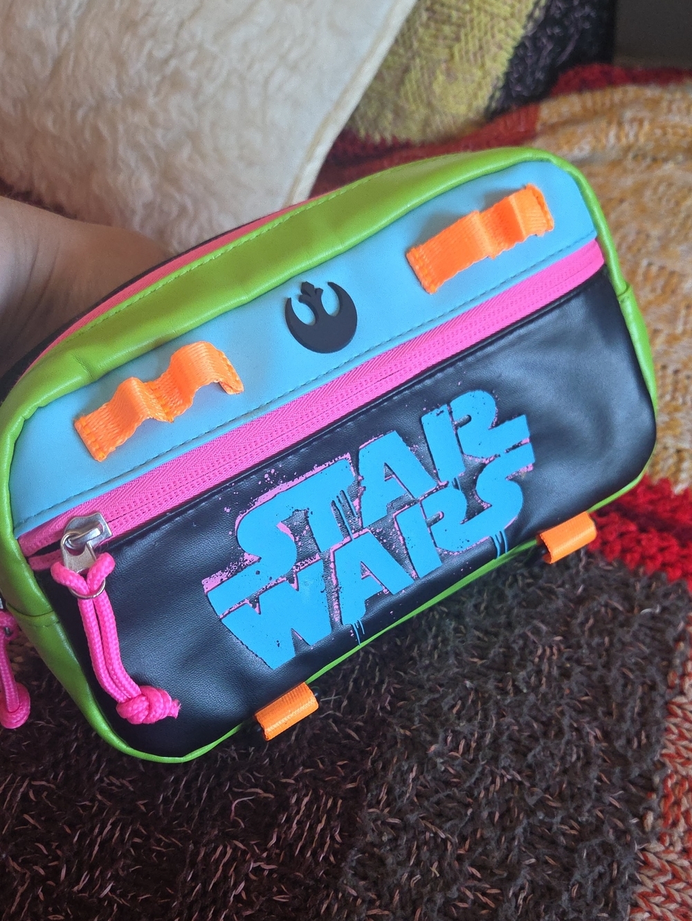 Star Wars Neon Accent Zip Pouch - Black, Blue, Pink, Green, Orange